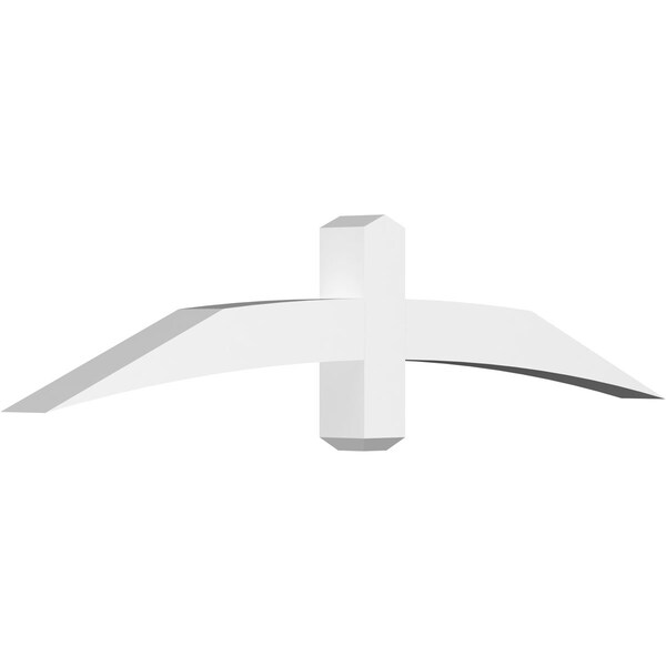 Ekena Millwork Bellingham Architectural Grade PVC Gable Bracket, 60"W x 12 1/2"H x 4"D x 4"F, 5/12 Pitch GBP060X13X0404BEL00 - main